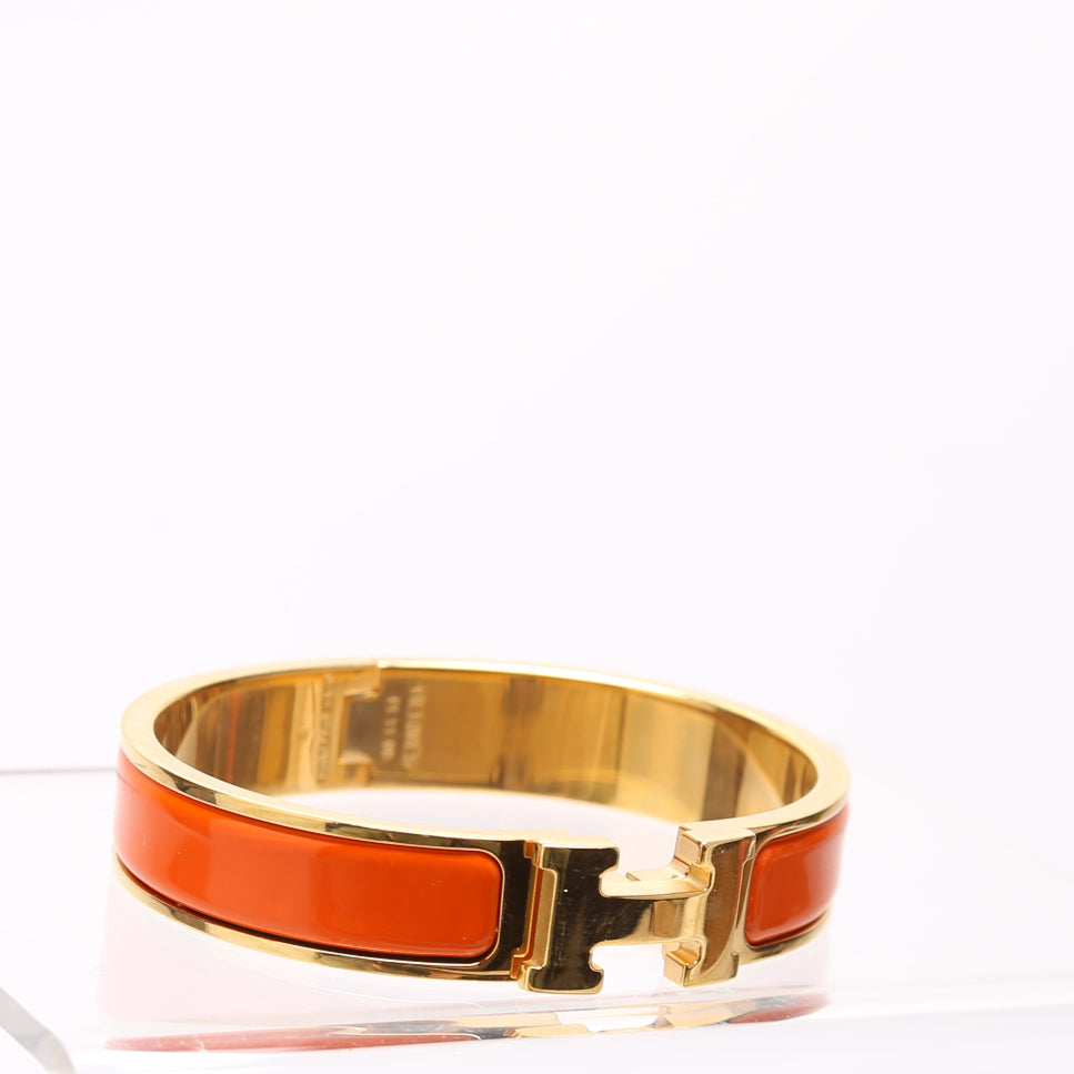 Clic Clac Narrow PM Bracelet Gold/Orange