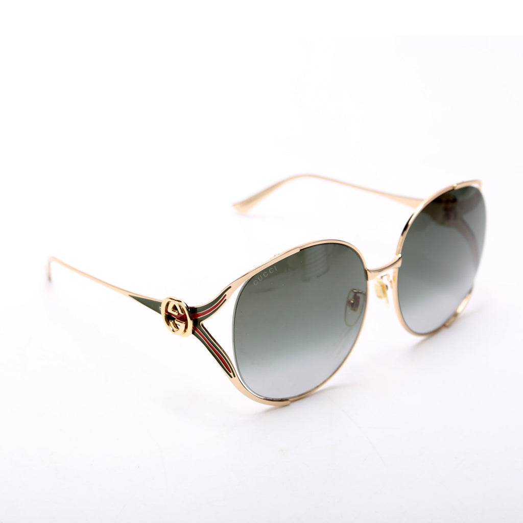 GG0225S Oversized Sunglasses Gold/Multi