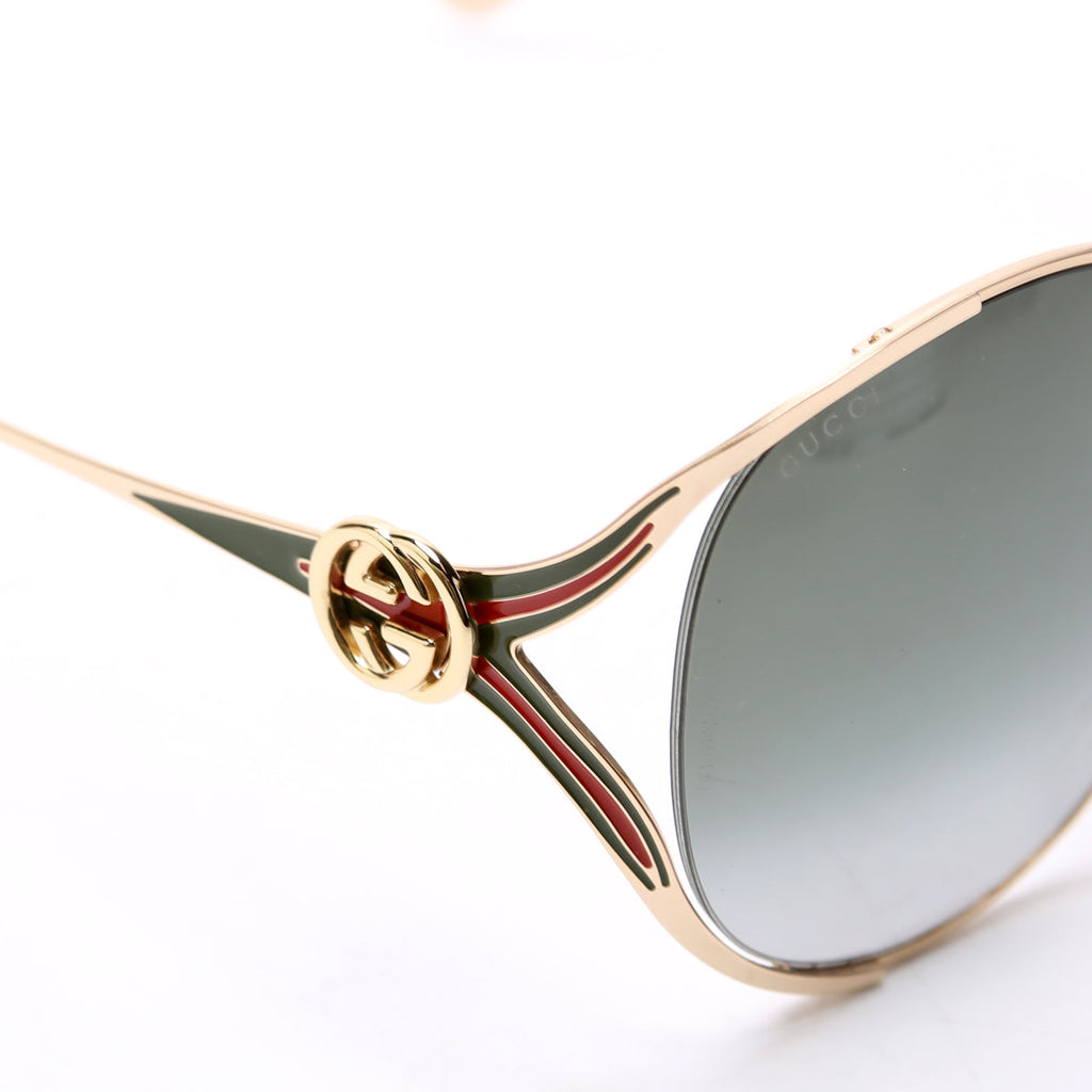 GG0225S Oversized Sunglasses Gold/Multi