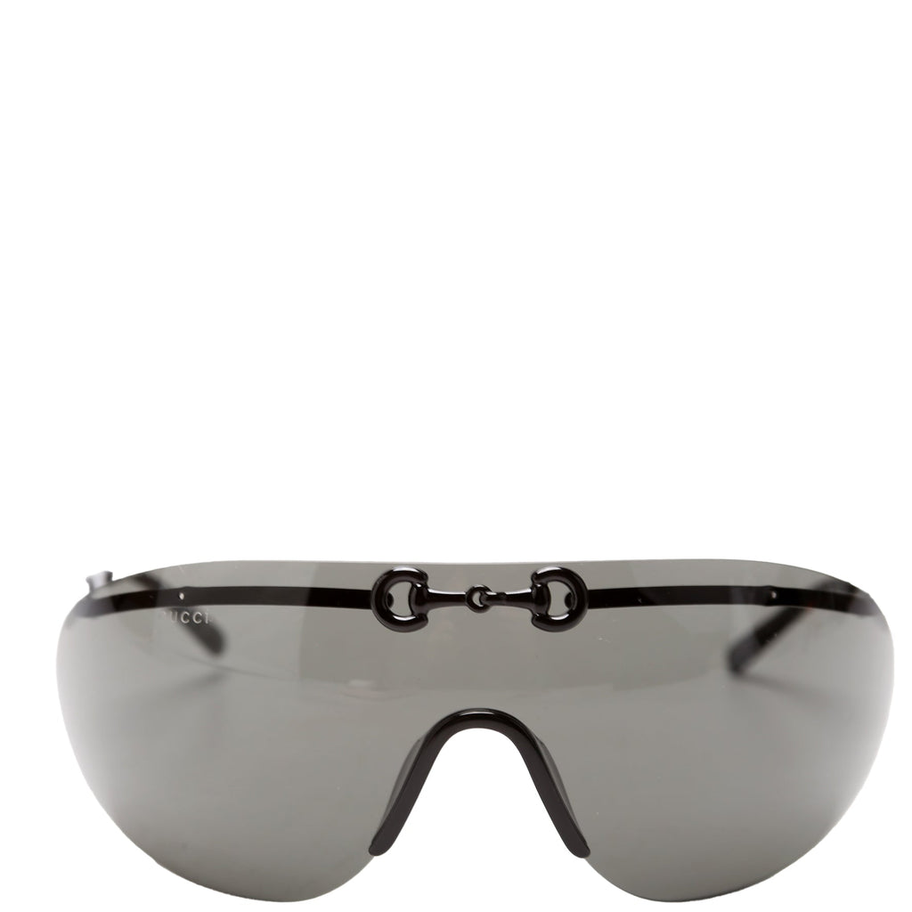 GG1656S Horsebit Shield Sunglasses Black