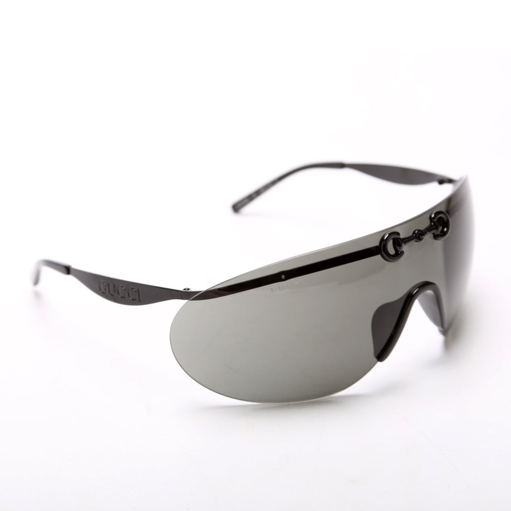 GG1656S Horsebit Shield Sunglasses Black