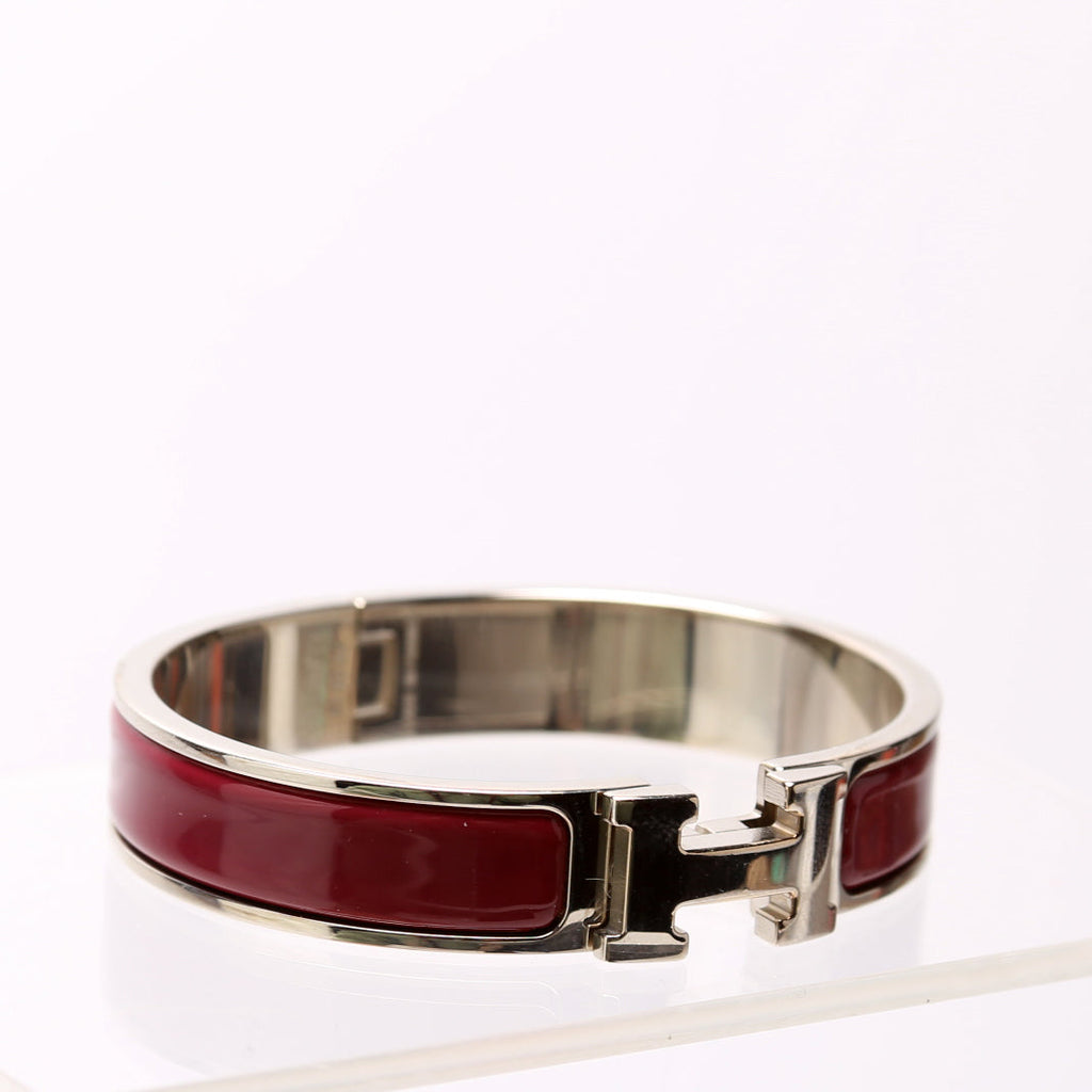 Clic Clac Narrow PM Bracelet Silver/Berry