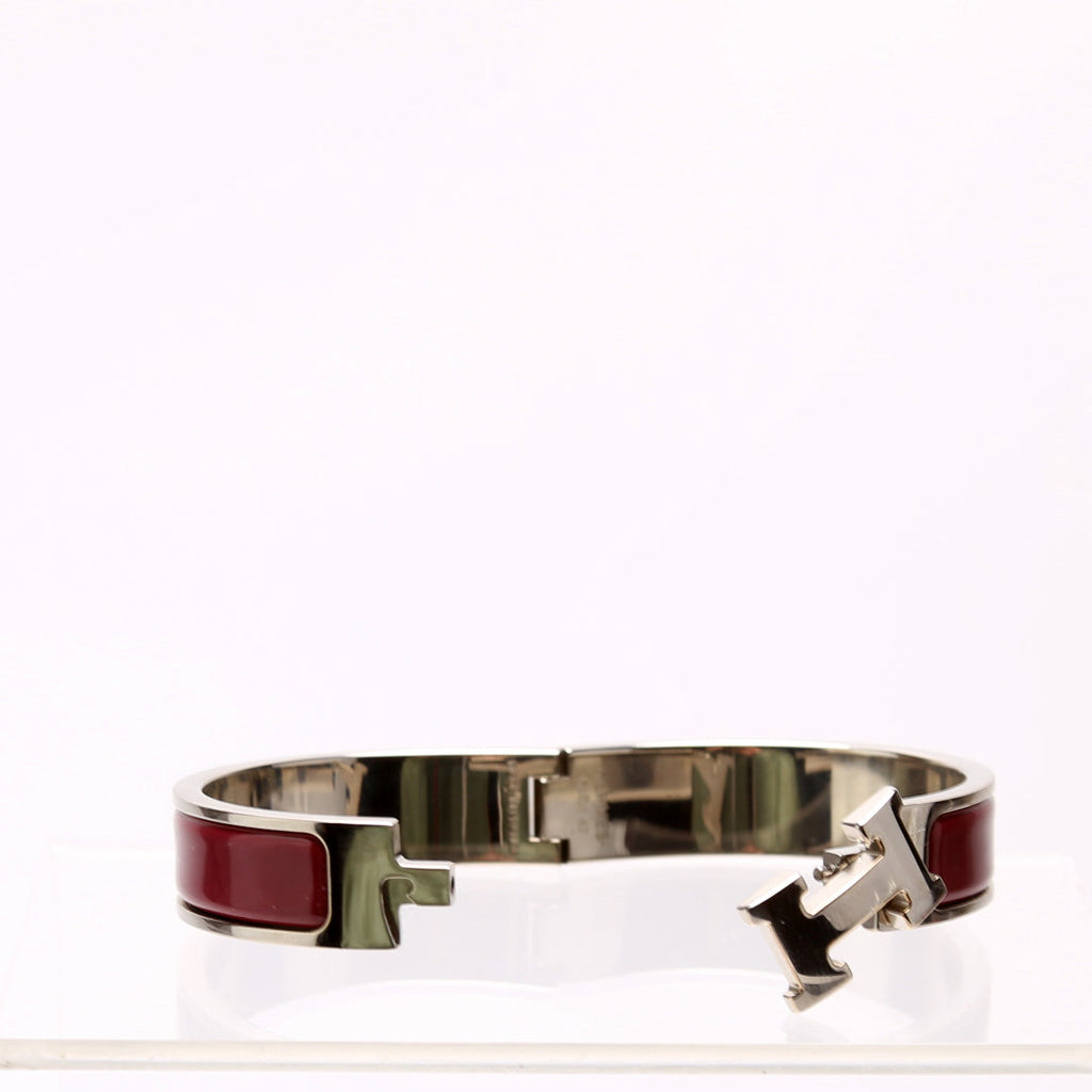 Clic Clac Narrow PM Bracelet Silver/Berry