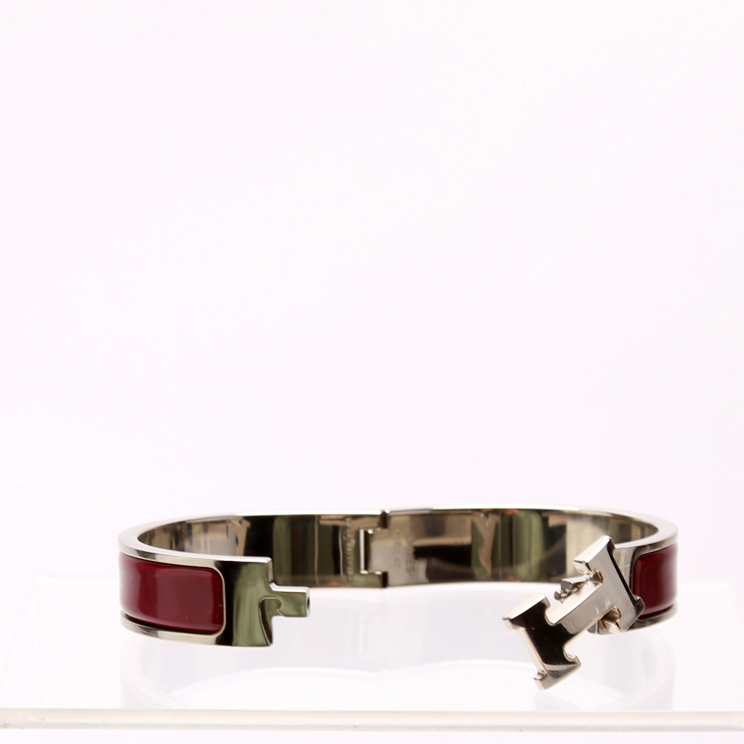 Clic Clac Narrow PM Bracelet Silver/Berry