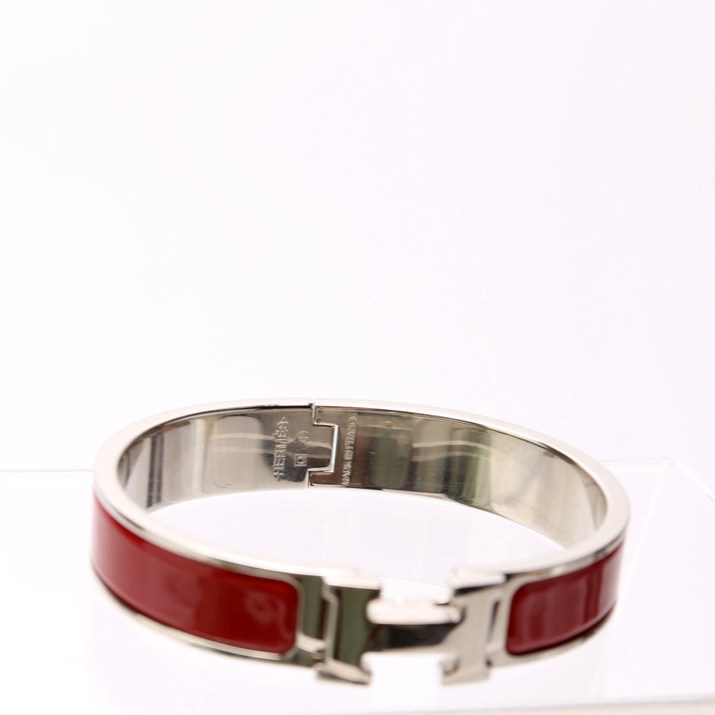 Clic Clac Narrow PM Bracelet Silver/Red
