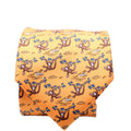 Monkey/Crocodile Print Silk Tie Orange/Multicolor