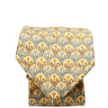 Floral Print Silk Tie Yellow/Blue