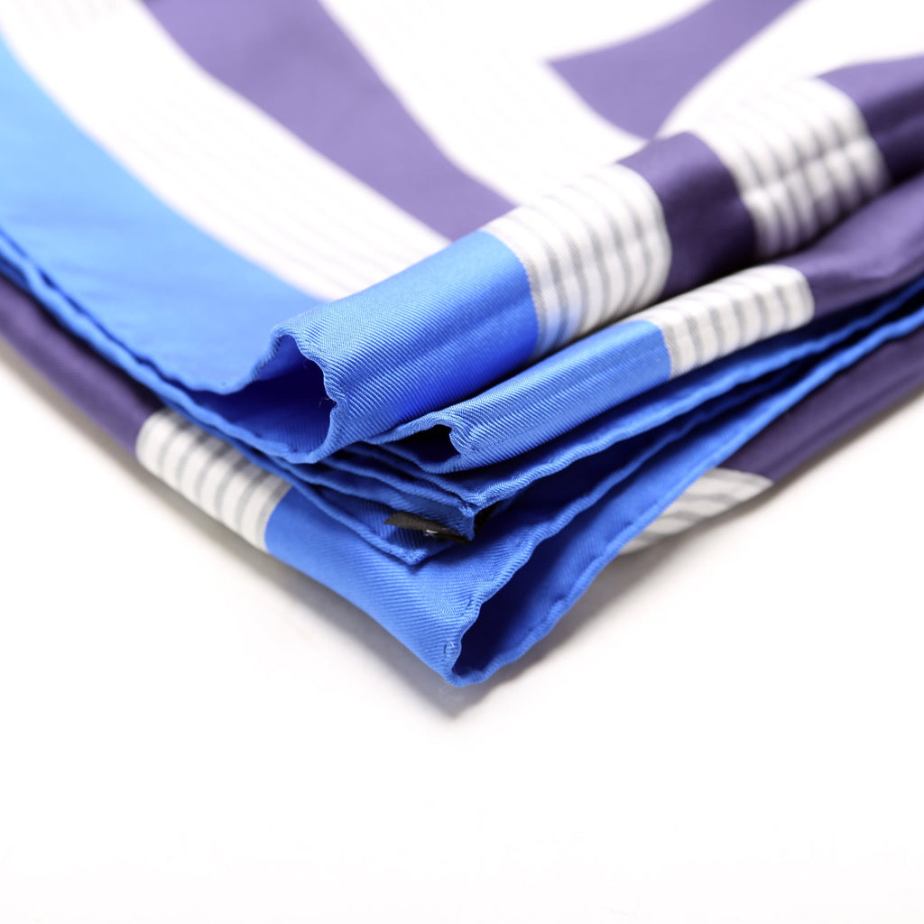 Circuit 24 Faubourg 90CM Silk Scarf Blue/Multicolor