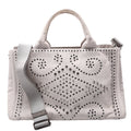 BM2642 Canapa Studded Canvas Tote Grey