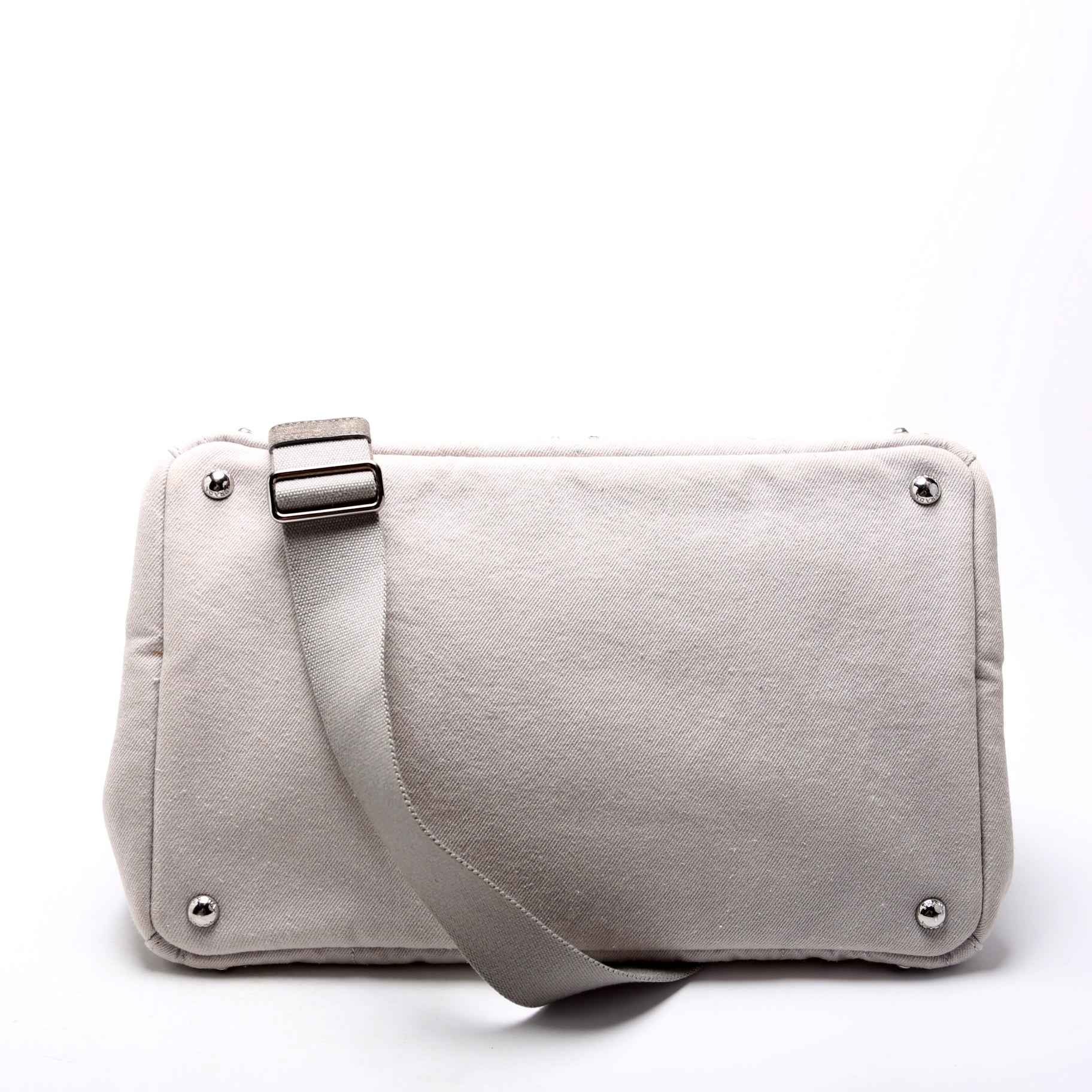 BM2642 Canapa Studded Canvas Tote Grey
