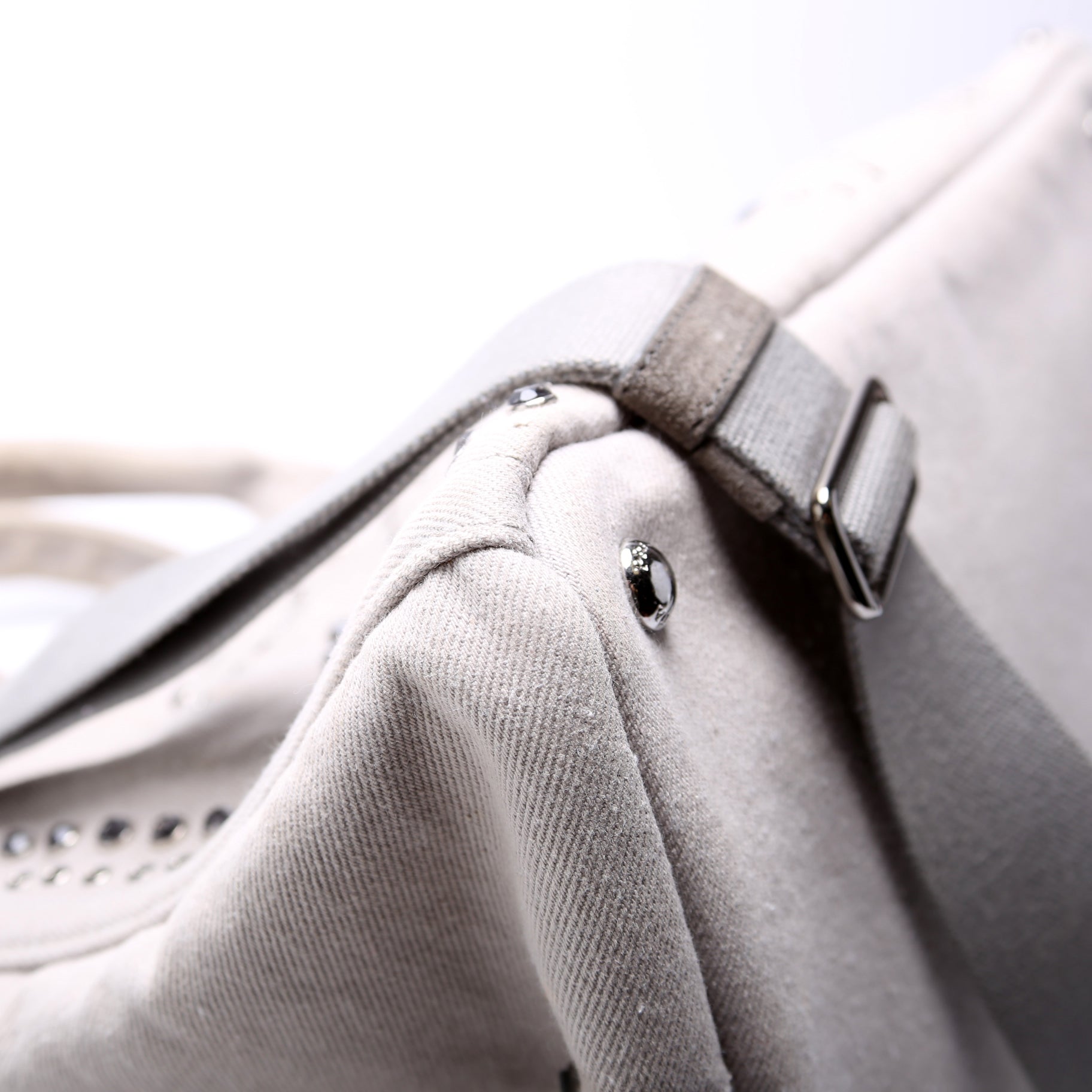 BM2642 Canapa Studded Canvas Tote Grey