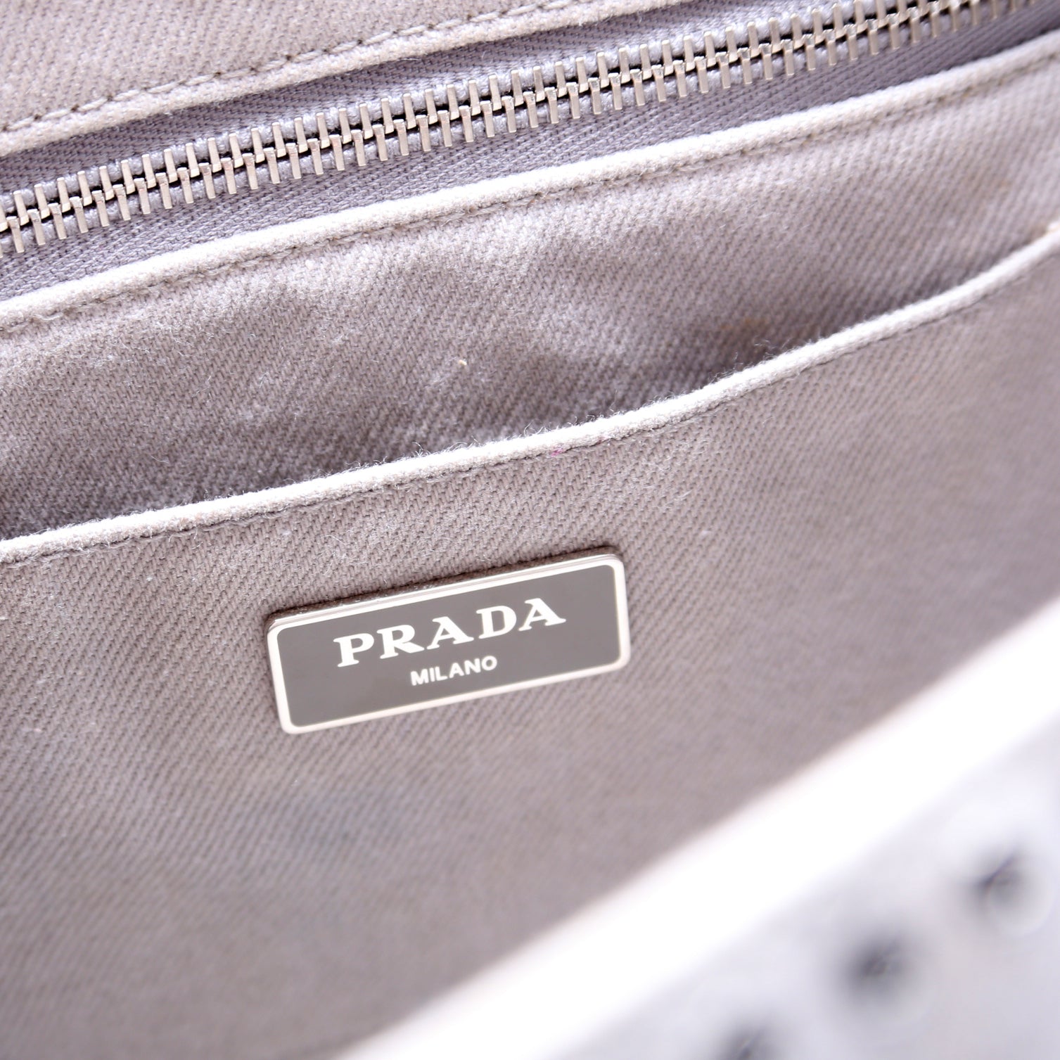 BM2642 Canapa Studded Canvas Tote Grey