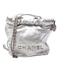 Chanel 22 Mini Metallic Calfskin RFID Silver