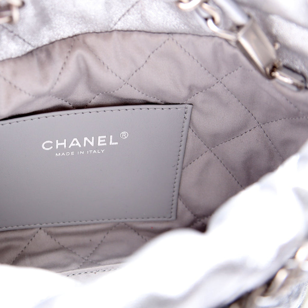 Chanel 22 Mini Metallic Calfskin RFID Silver