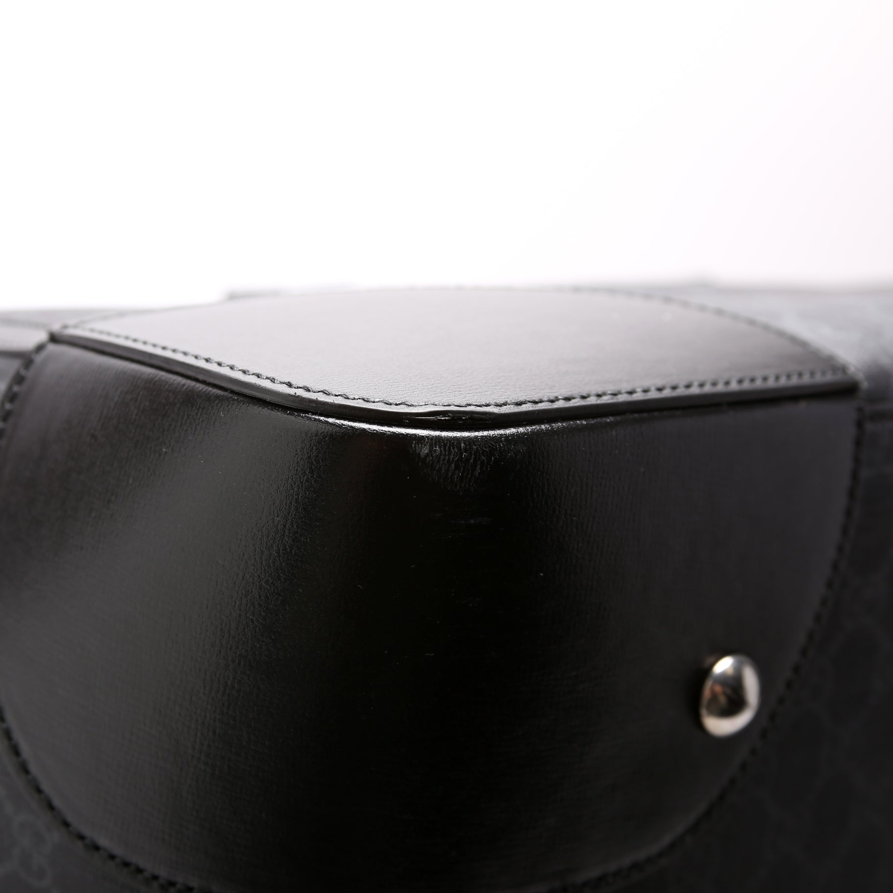 696015 GG Supreme Interlocking G Large Duffle Bag Black