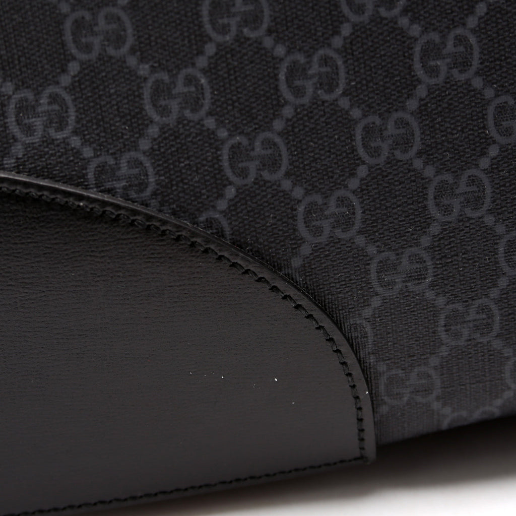 696015 GG Supreme Interlocking G Large Duffle Bag Black