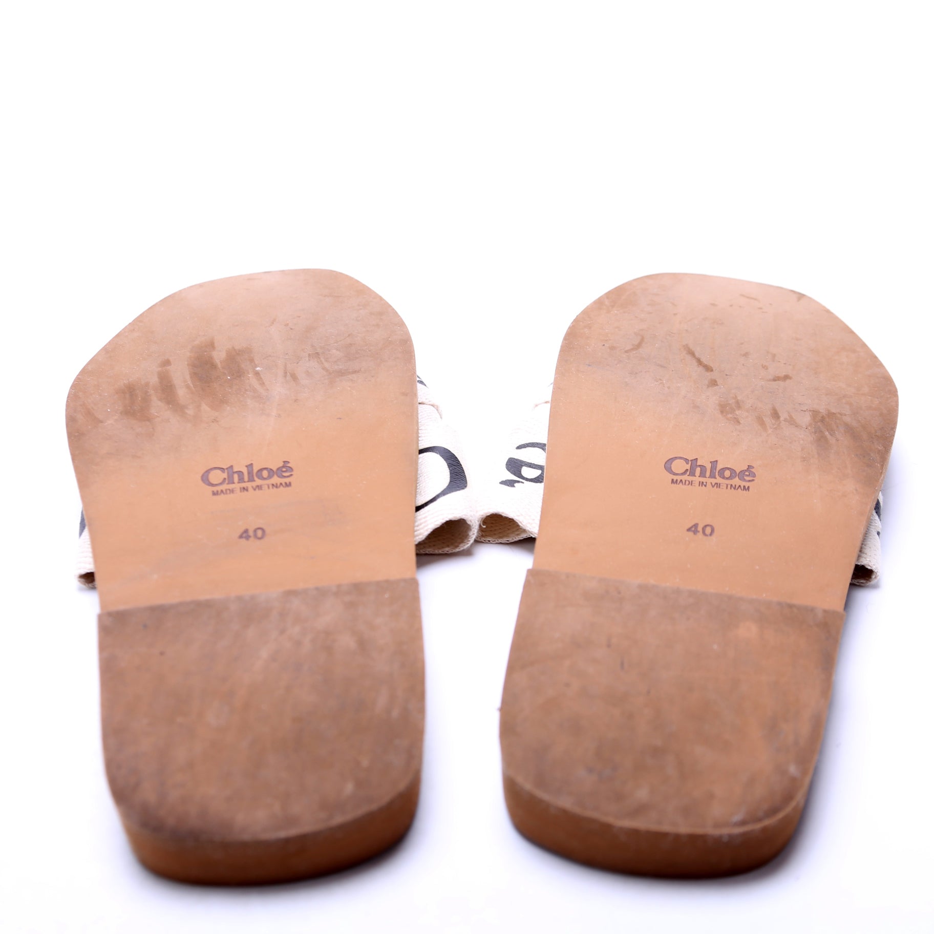 Woody Flat Mules Size 40 Cream