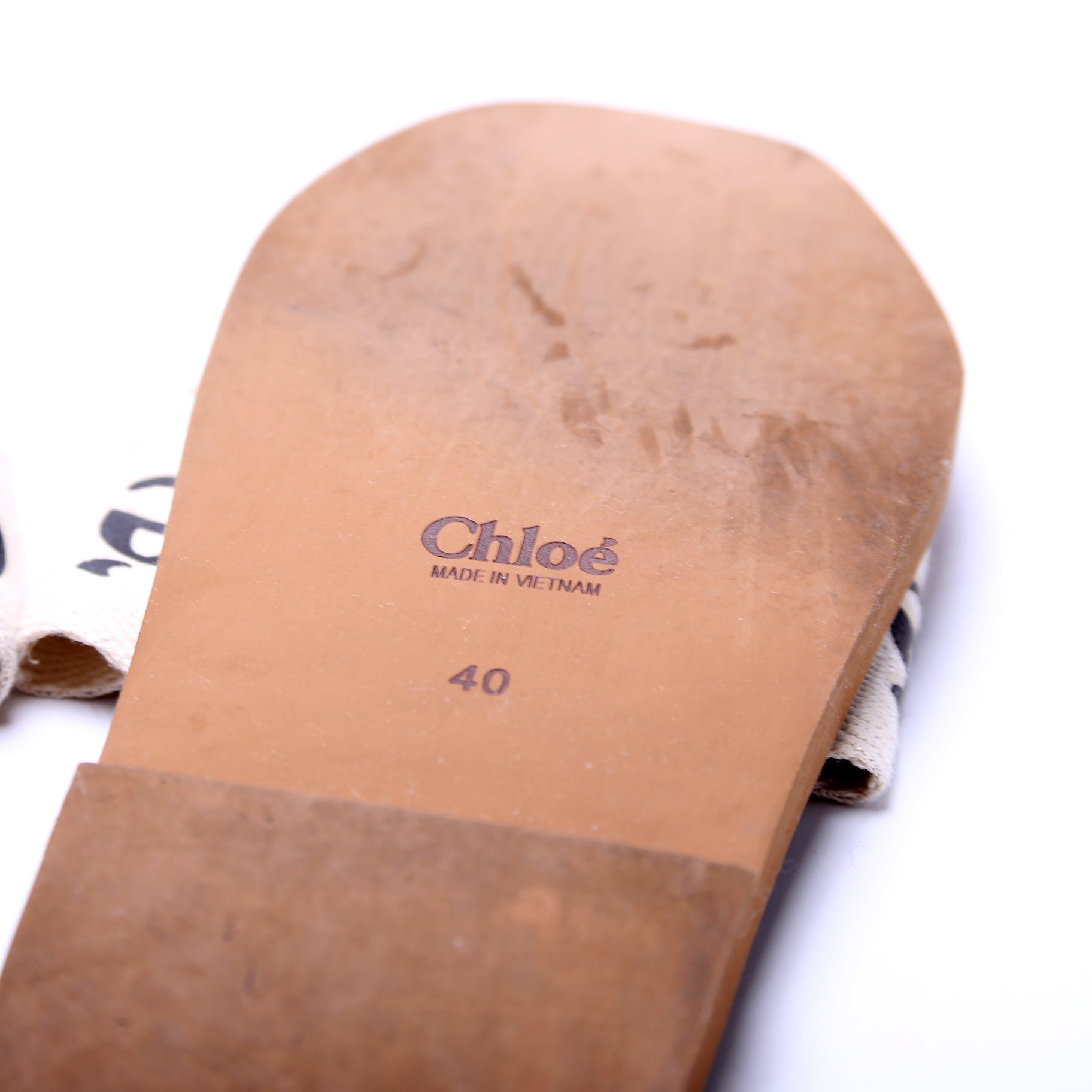 Woody Flat Mules Size 40 Cream