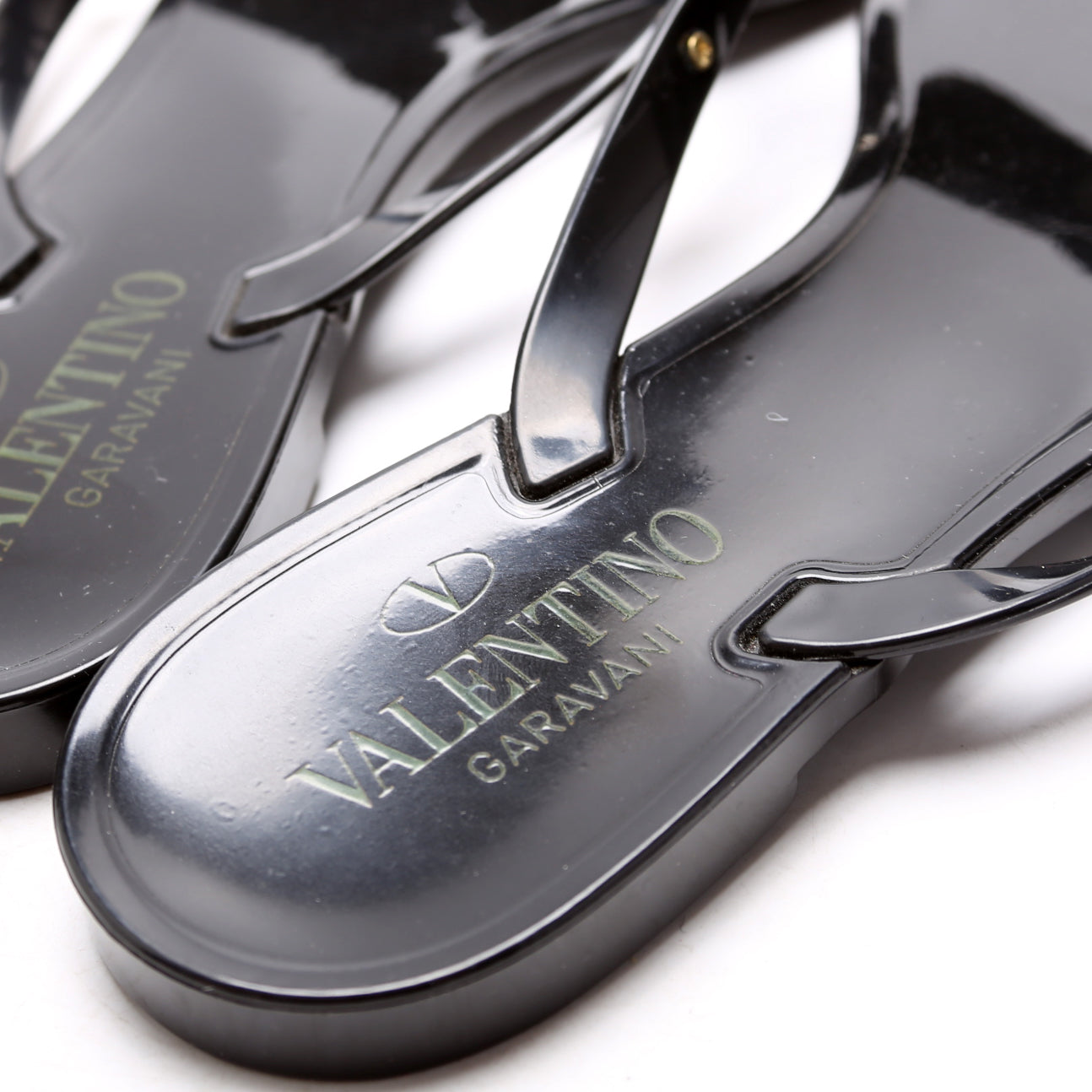 Rockstud Jelly Flip Flops Size 38 Black