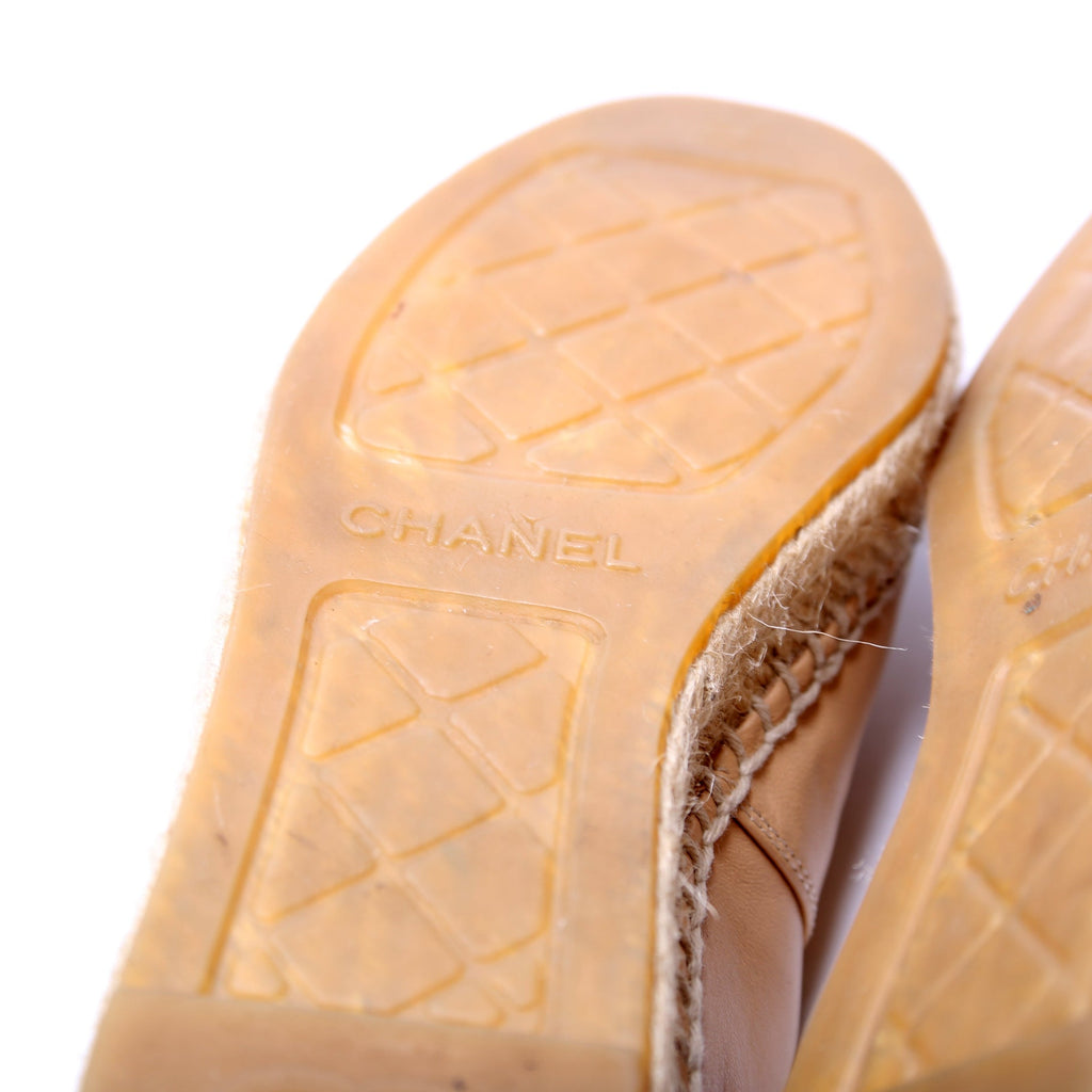 CC Espadrilles Size 37 Beige/Black