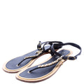 CC Chain T-Strap Sandals Size 38.5 Black