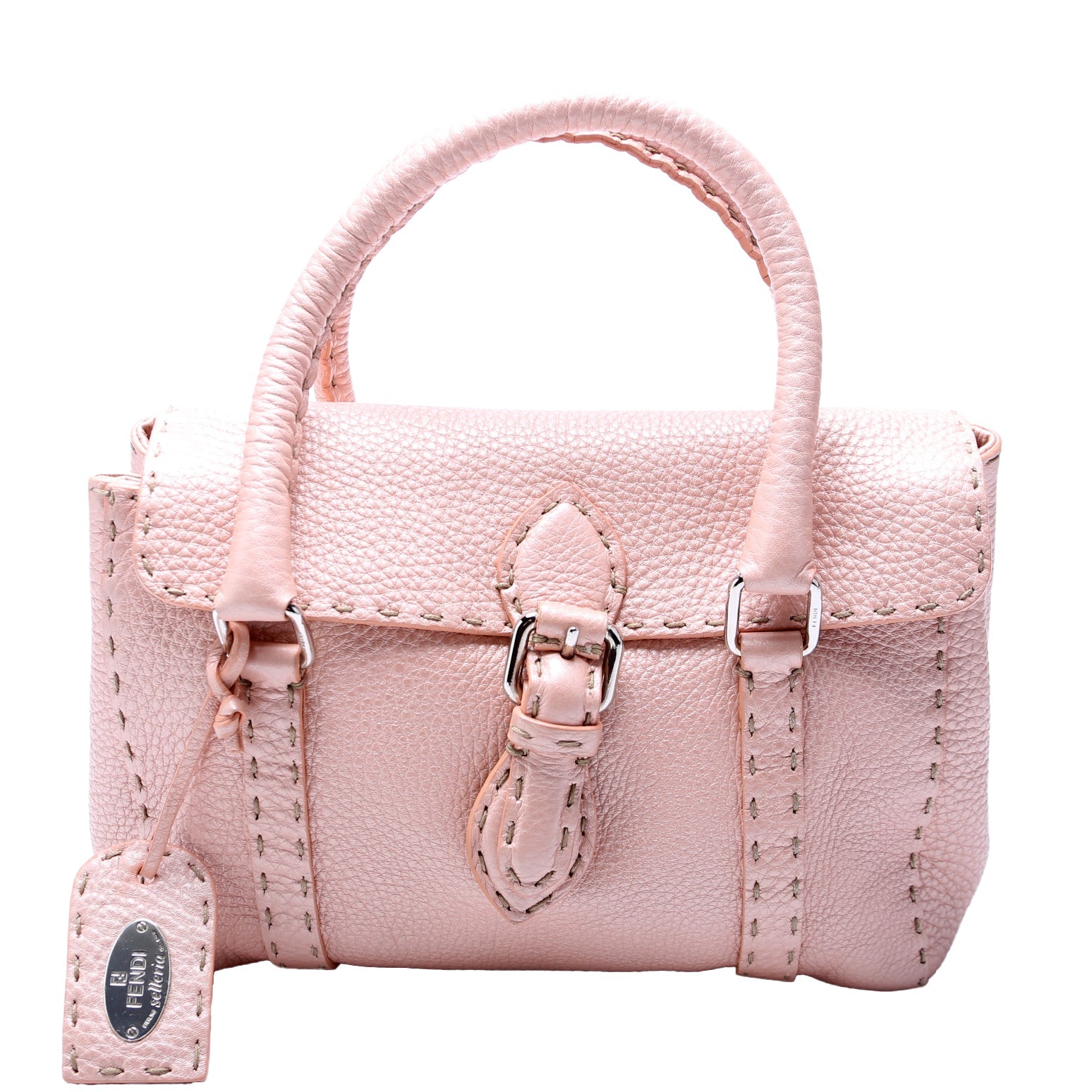 8BR486 Selleria Mini Linda Handle Bag Pink