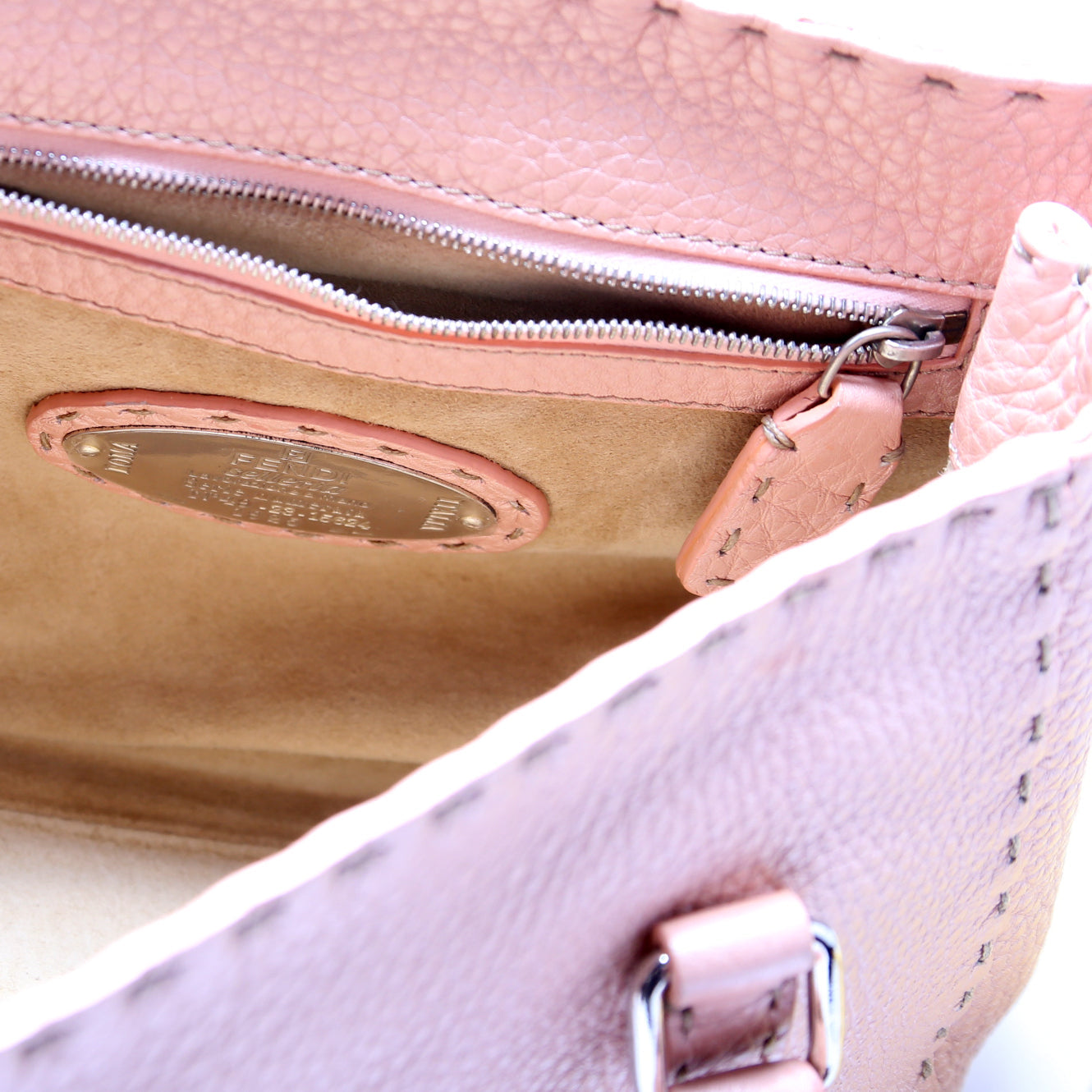 8BR486 Selleria Mini Linda Handle Bag Pink