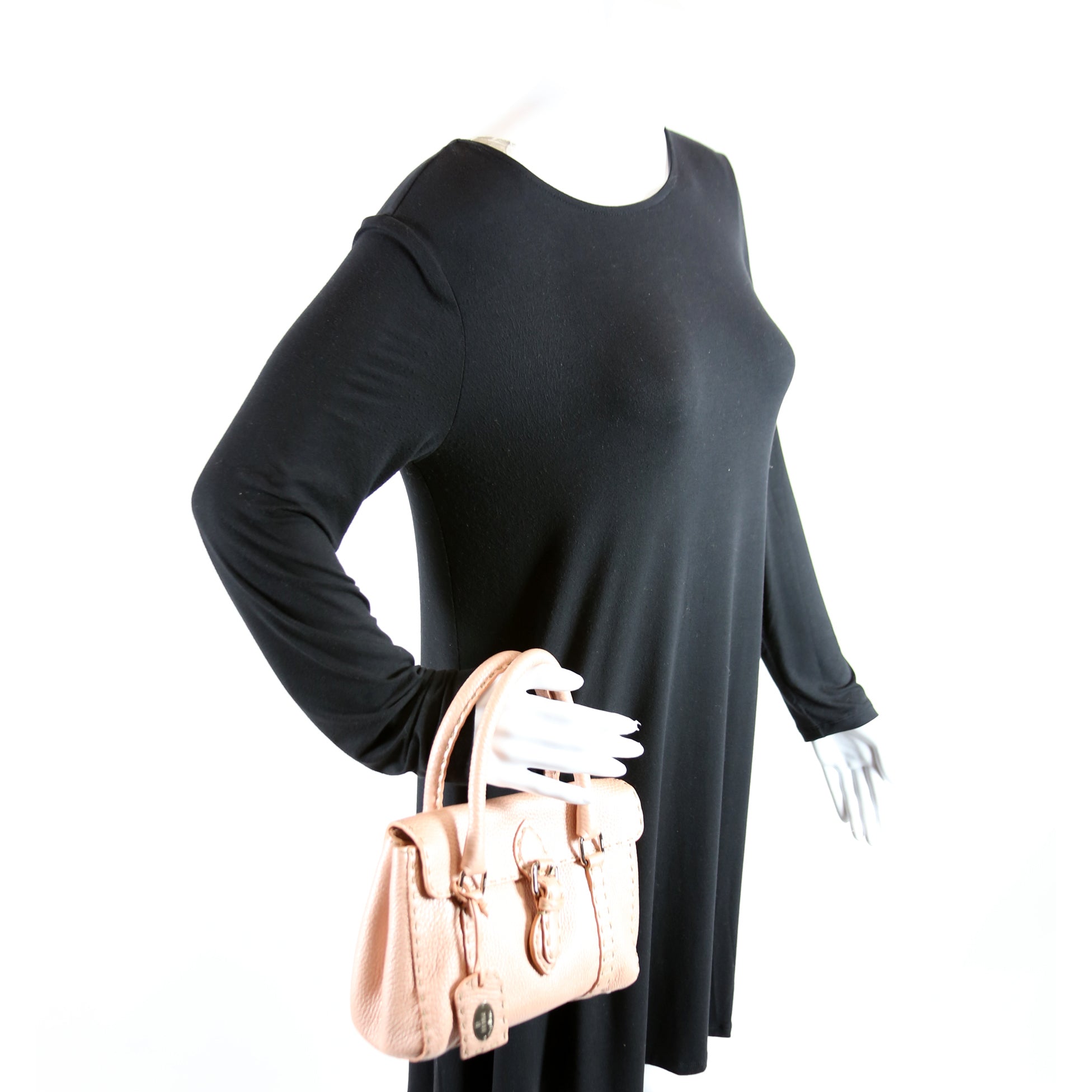 8BR486 Selleria Mini Linda Handle Bag Pink