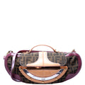 8BN133 FF Zucca Vanity Clutch Brown/Plum