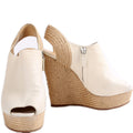 Leather Espadrille Wedges Size 37.5
