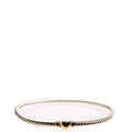 Classic Cable Heart Station 3MM Bracelet 925/750