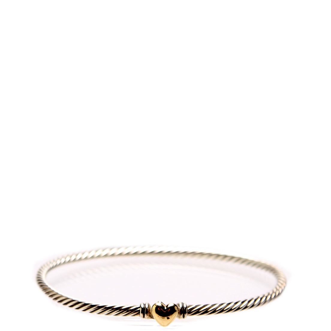 Classic Cable Heart Station 3MM Bracelet 925/750