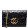 474575 Marmont Chain Wallet Black
