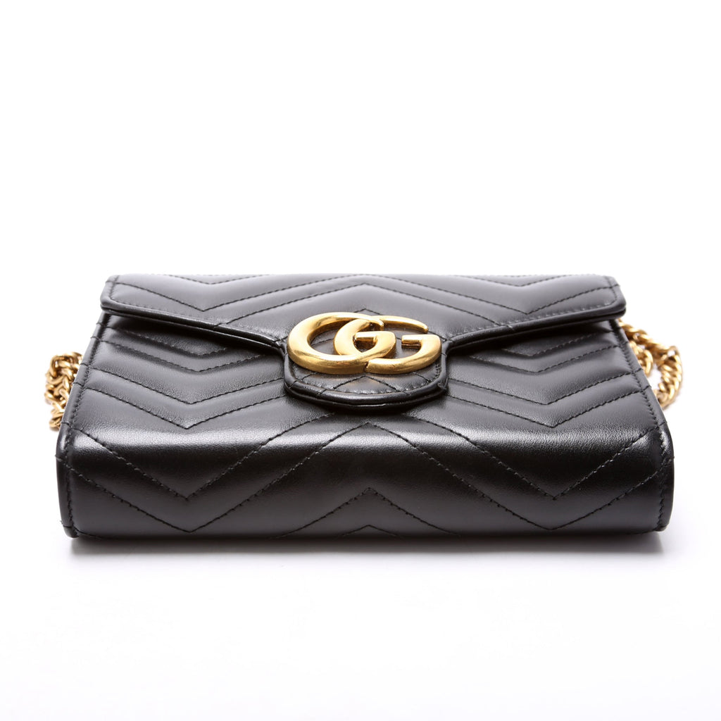 474575 Marmont Chain Wallet Black