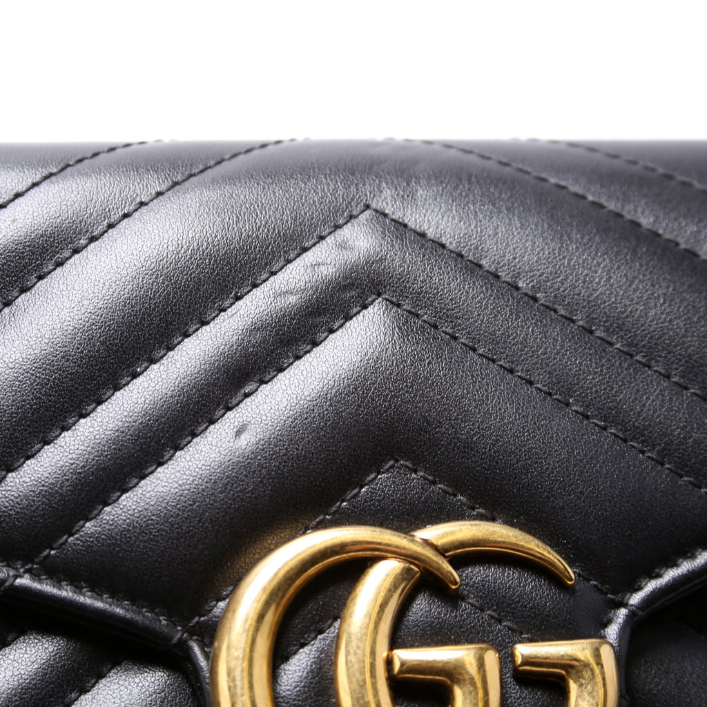 474575 Marmont Chain Wallet Black