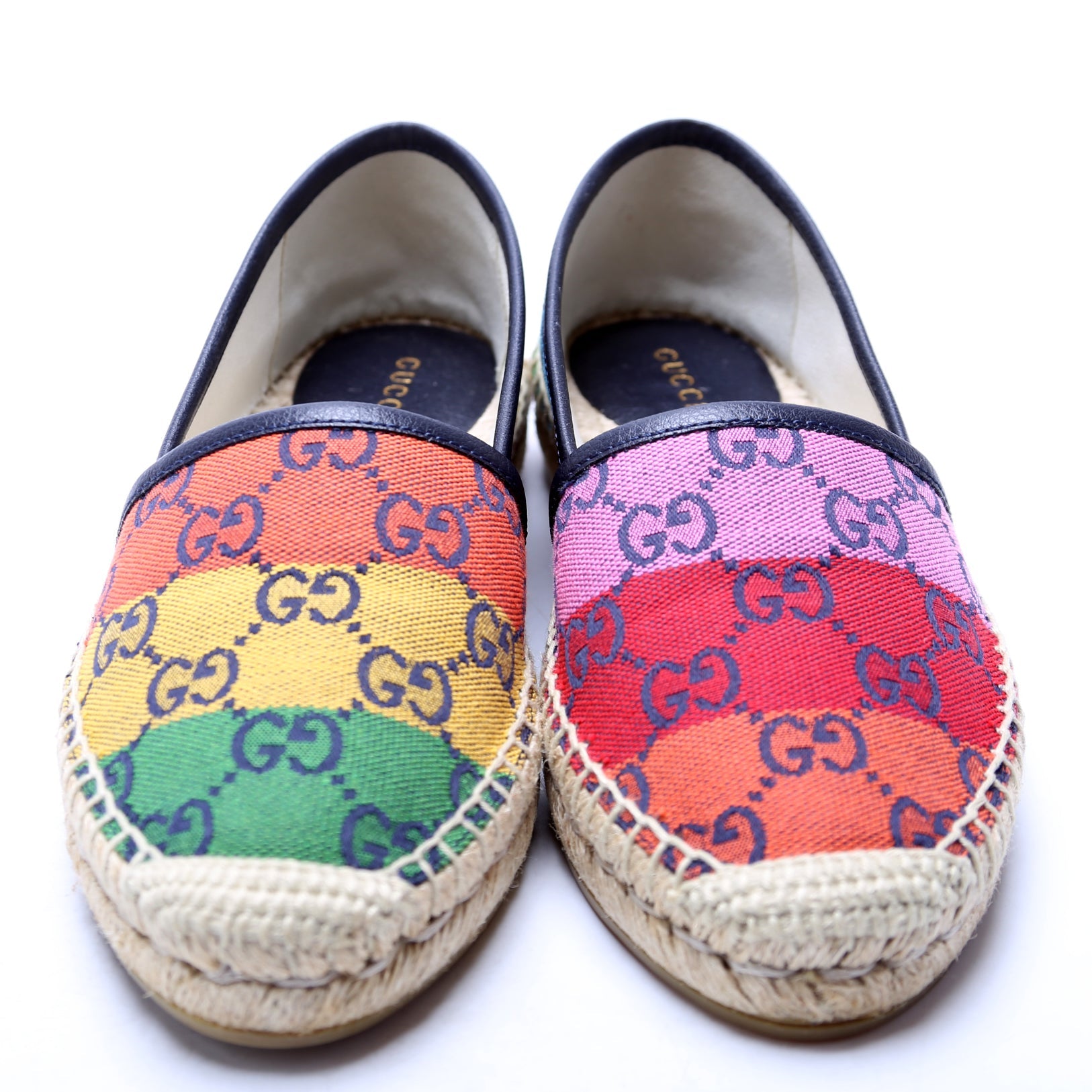 GG Multicolor Canvas Espadrilles Size 35.5
