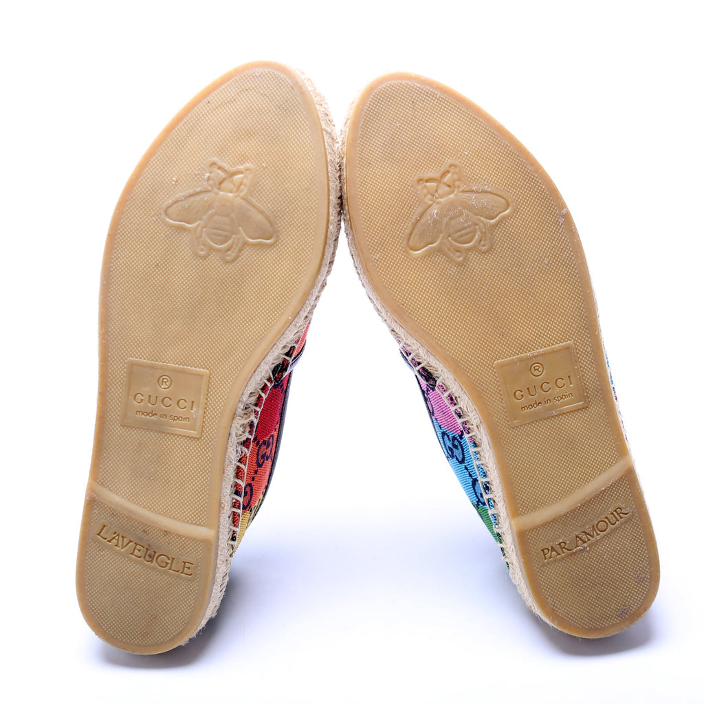 GG Multicolor Canvas Espadrilles Size 35.5
