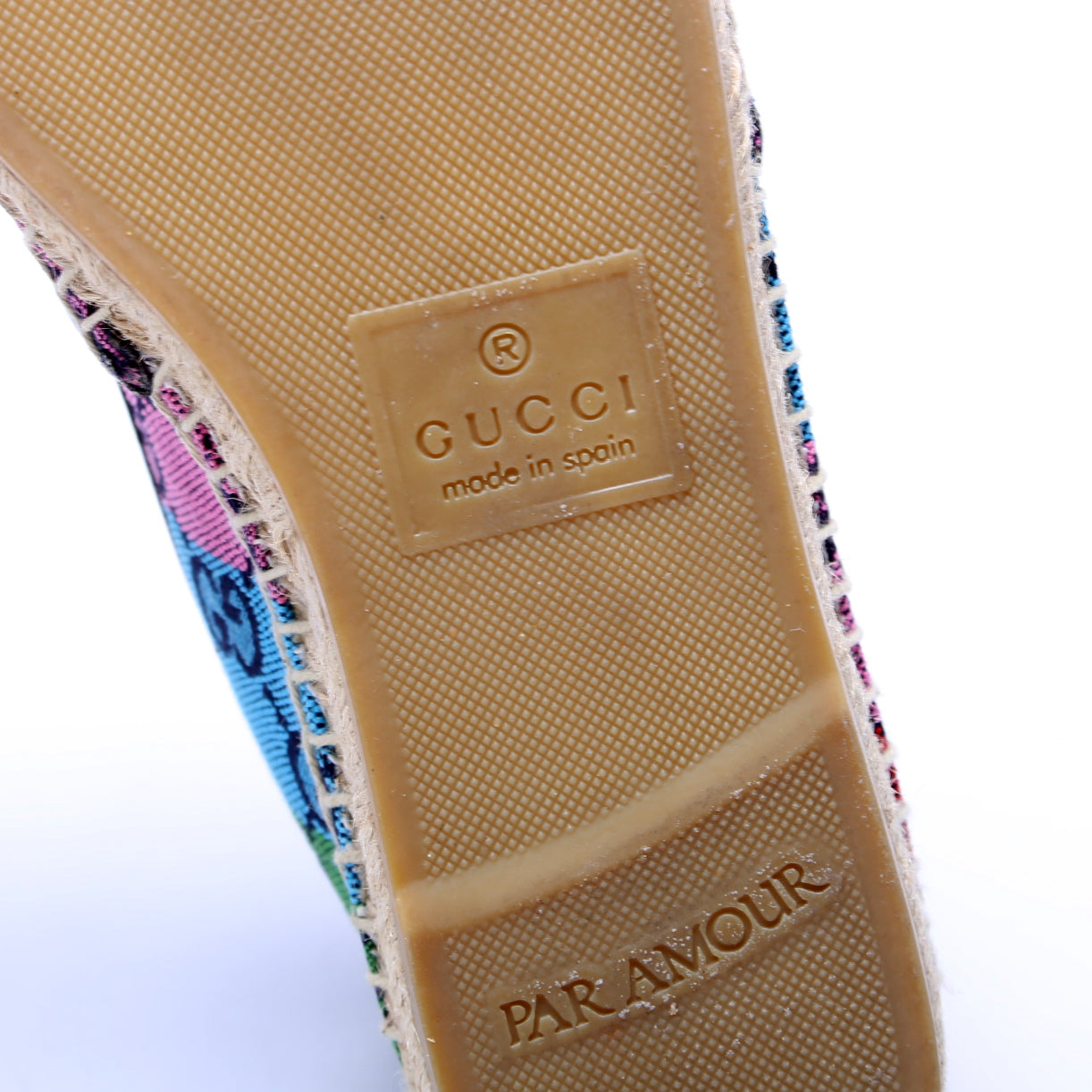 GG Multicolor Canvas Espadrilles Size 35.5