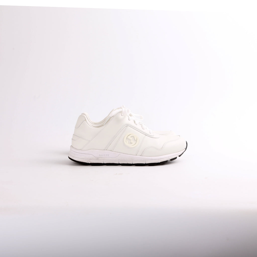 Gucci Microsoft Bianco Leather Sneakers Size 36
