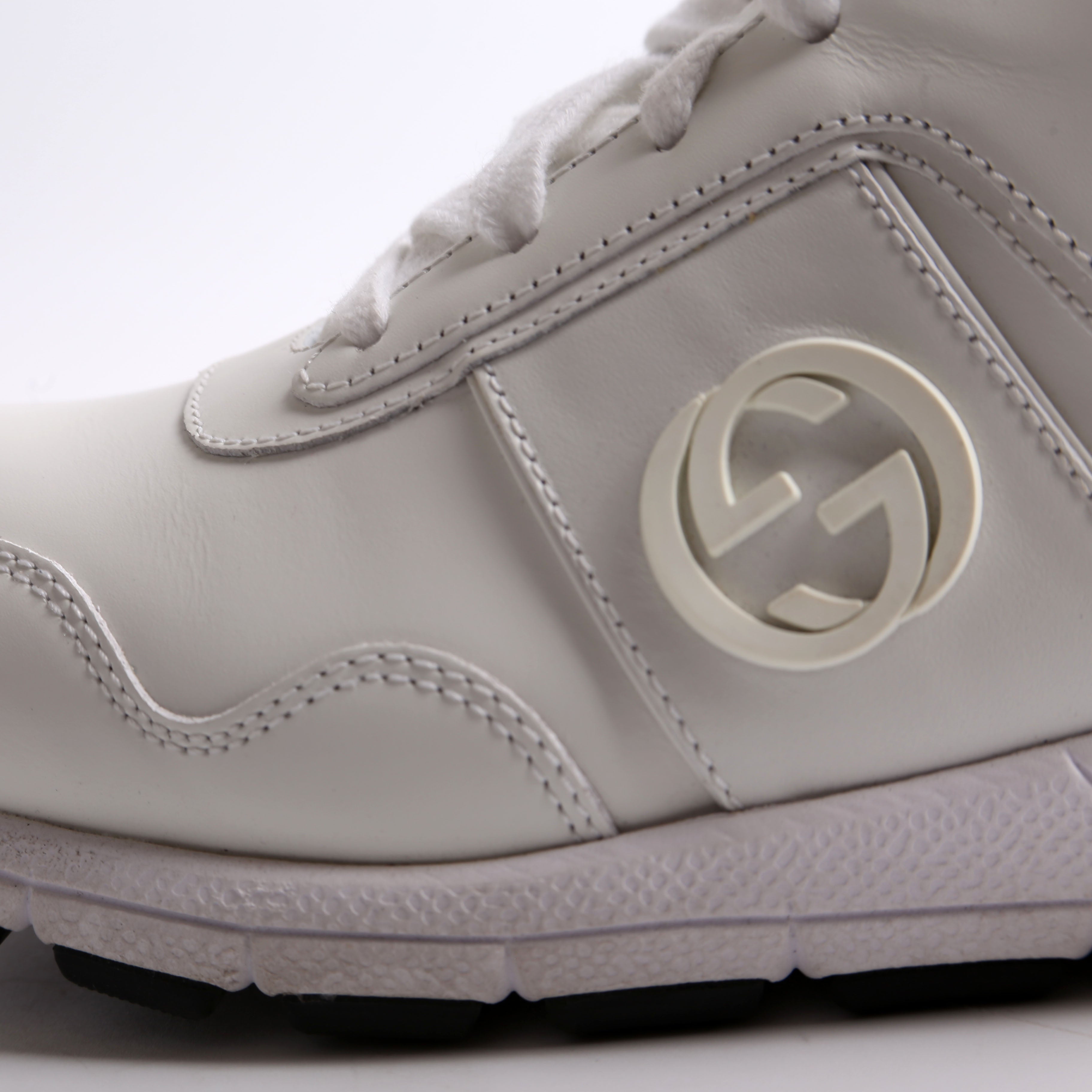 Gucci Microsoft Bianco Leather Sneakers Size 36