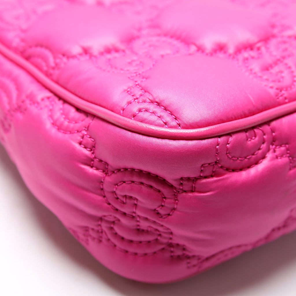 735049 GG Nylon Shoulder Bag Pink