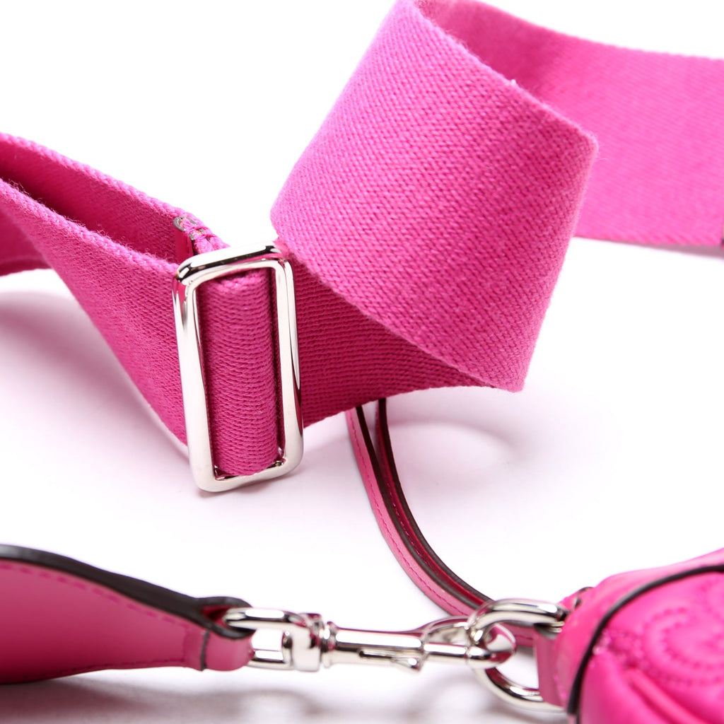 735049 GG Nylon Shoulder Bag Pink