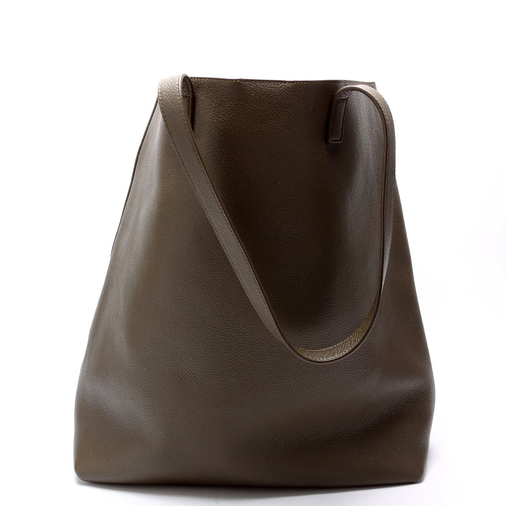 Bold Shopping Tote Grain Leather Green