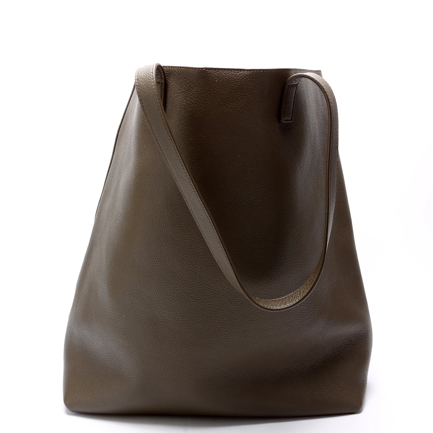 Bold Shopping Tote Grain Leather Green