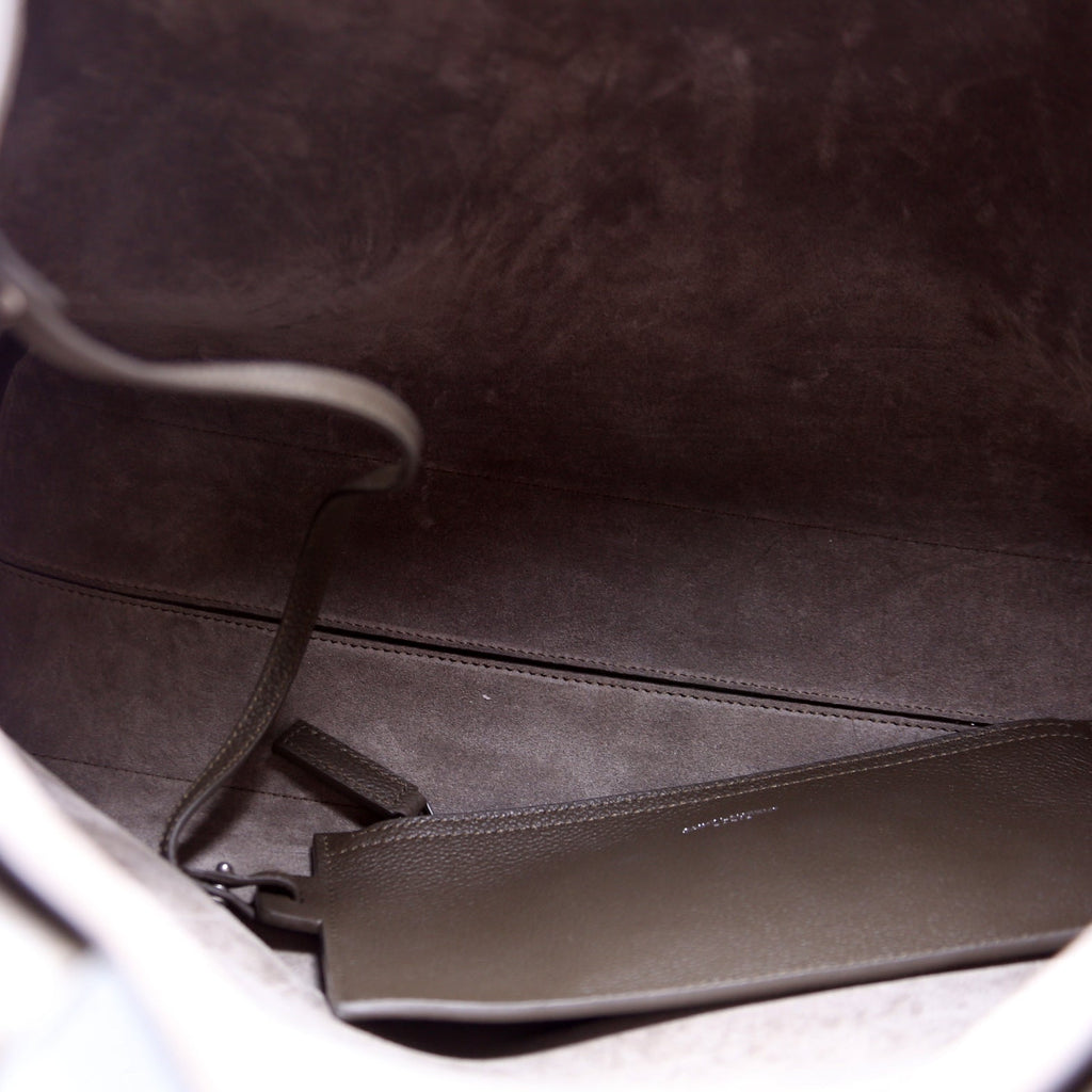 Bold Shopping Tote Grain Leather Green