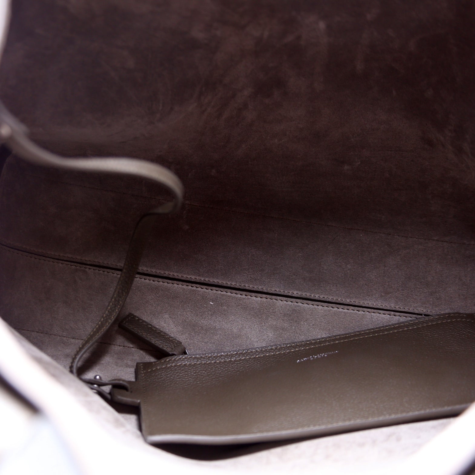 Bold Shopping Tote Grain Leather Green