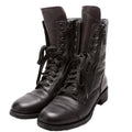 CC Quilted Calfskin Combat Boots Size 39 Black