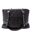 Grand Shopping Tote Caviar 15M Black