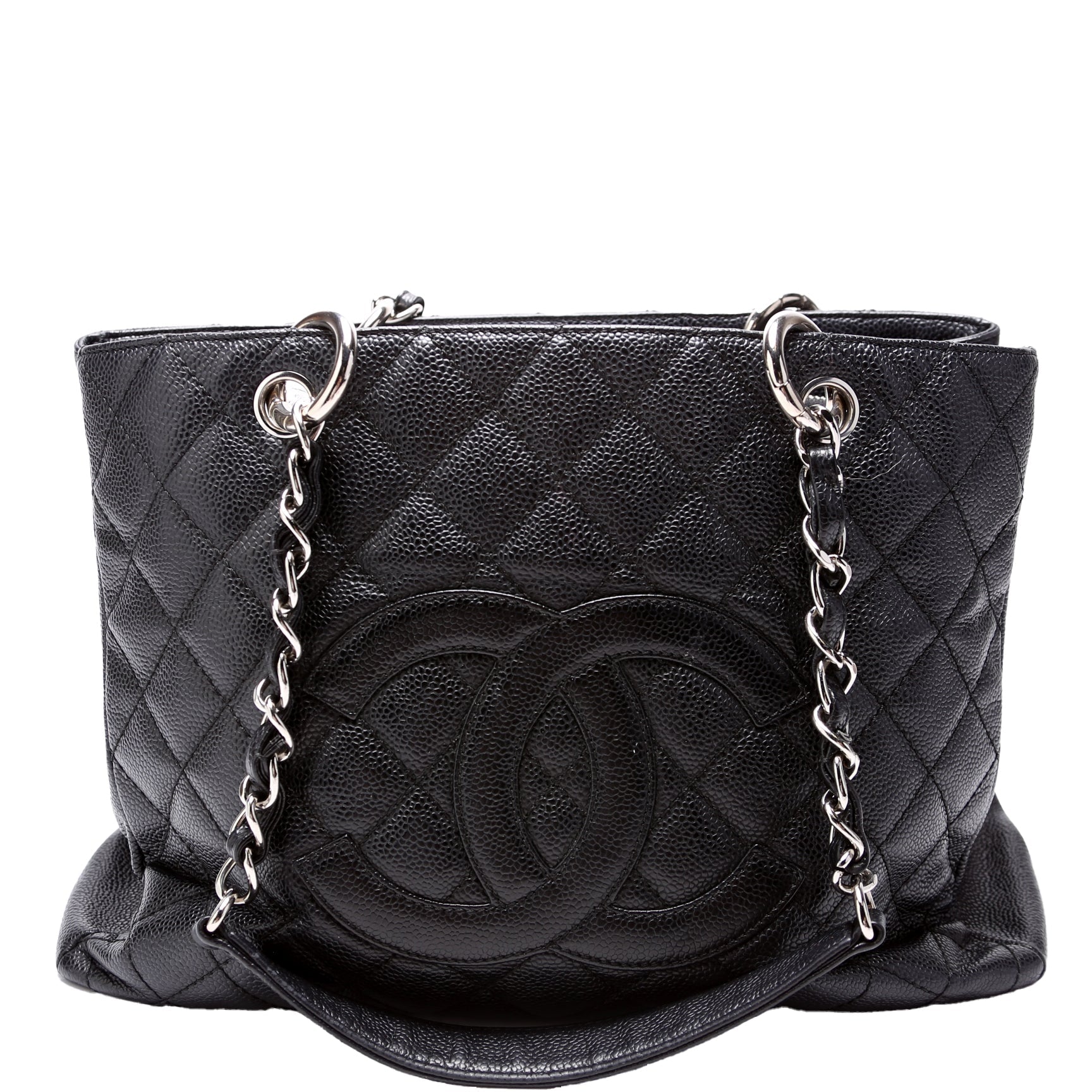 Grand Shopping Tote Caviar 15M Black
