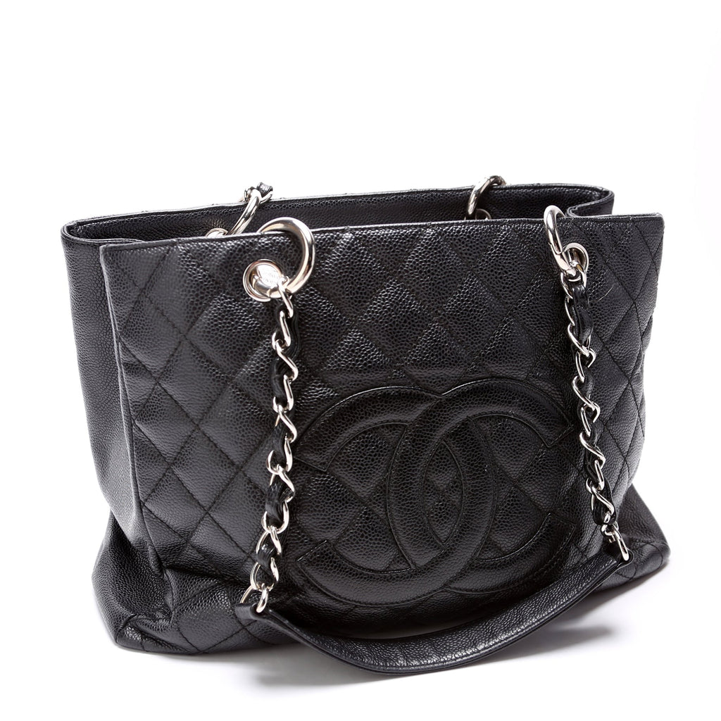 Grand Shopping Tote Caviar 15M Black